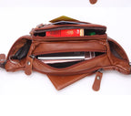 Sac banane en cuir multipoche homme