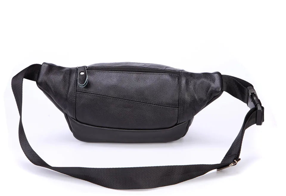 Sac banane en cuir multipoche homme