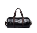 Sac polochon marcel en PU Cuir Noir / 50 x 22 x 21 Cm-ShopGET® 