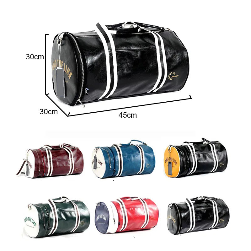 Sac polochon  homme cuir Rouge / 45 x 30 x 30 cm-Burgundy / 45 x 30 x 30 cm-Noir Blanc / 45 x 30 x 30 cm-Noir Jaune / 45 x 30 x 30 cm-Noir / 45 x 30 x 30 cm-Burgundy Noir / 45 x 30 x 30 cm-Bleu / 45 x 30 x 30 cm-Vert / 45 x 30 x 30 cm-ShopGET® 