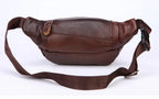 Sac banane en cuir multipoche homme