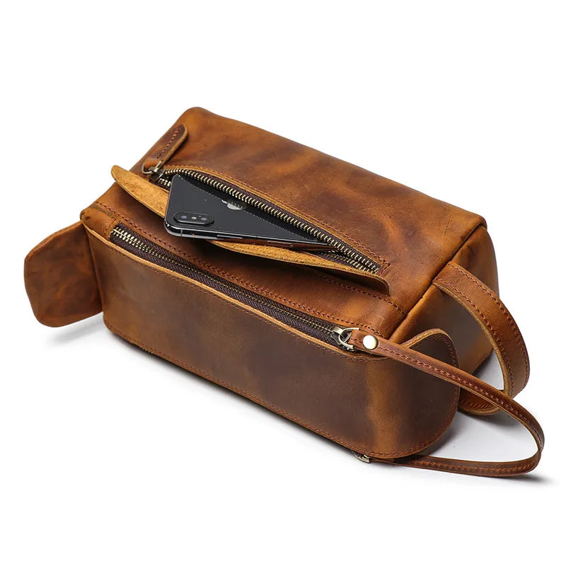 Trousse de toilette homme cuir luxe - ShopGET®
