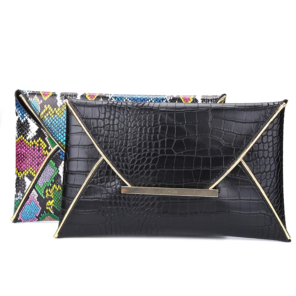 Pochette femme multicolore en cuir - ShopGET®