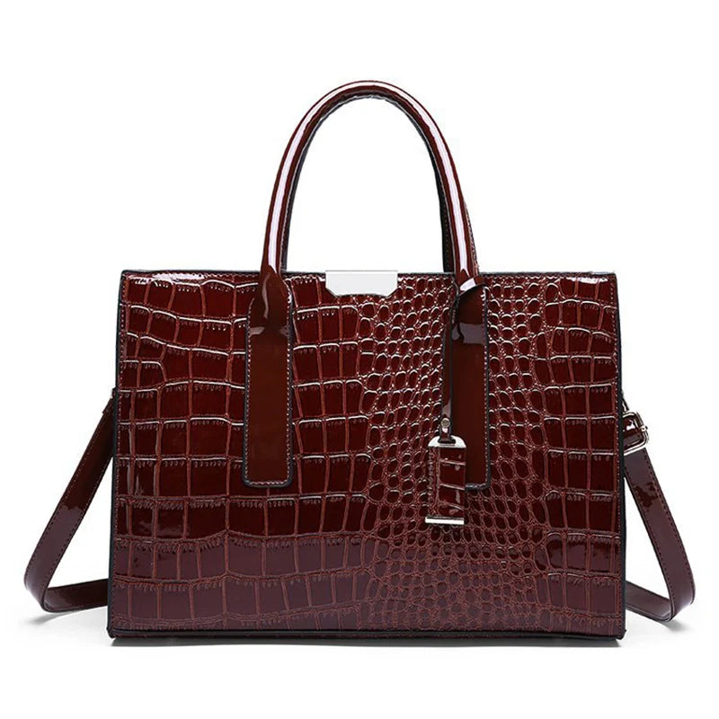 Sac cabas en cuir camel Noir / 34x13x24cm-wine rouge / 34x13x24cm-Marron camel / 34x13x24cm-ShopGET® 