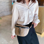 Sac banane femme chic marron de luxe