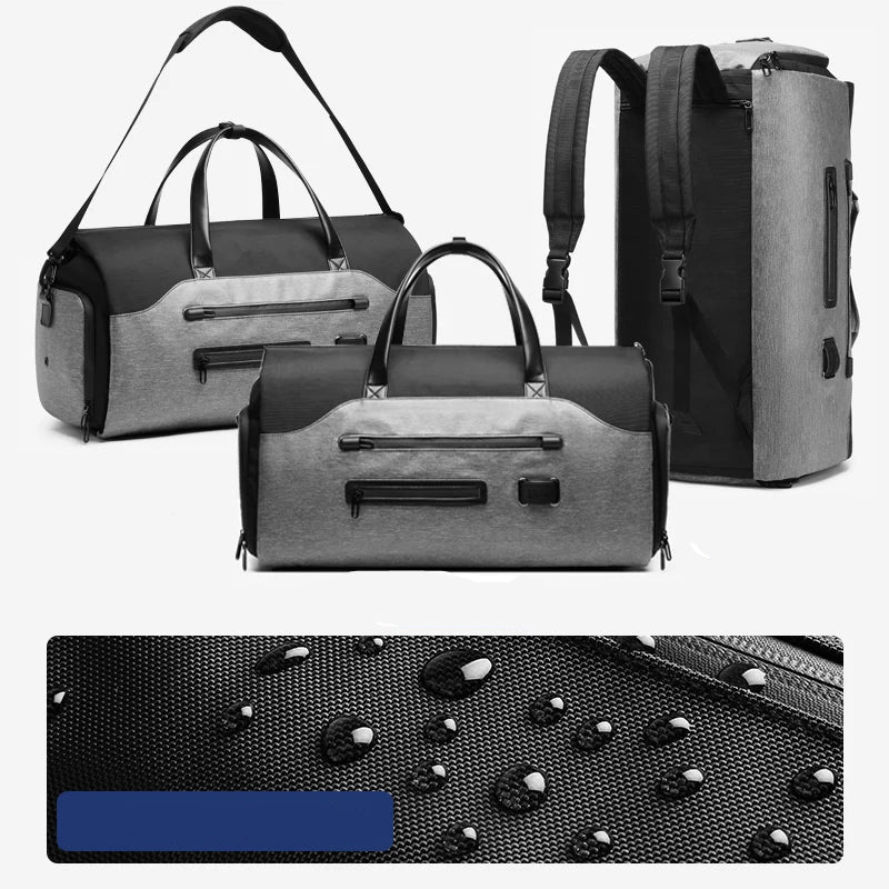 Sac weekend gentlemen de luxe Noir-Gris-ShopGET® 