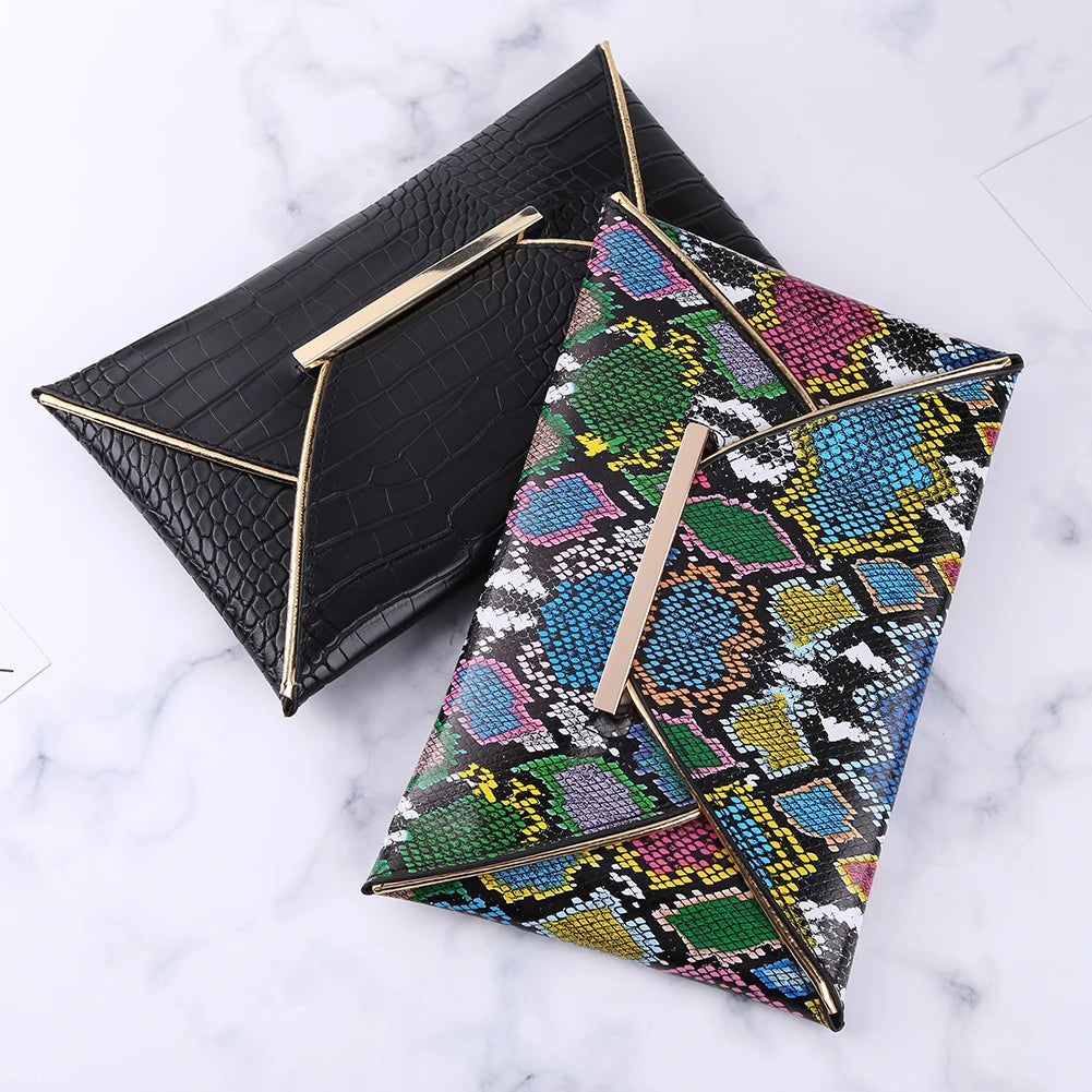Pochette femme multicolore en cuir - ShopGET®