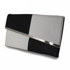 Sac bandoulière pochette femme géométrique Noir-ShopGET® 