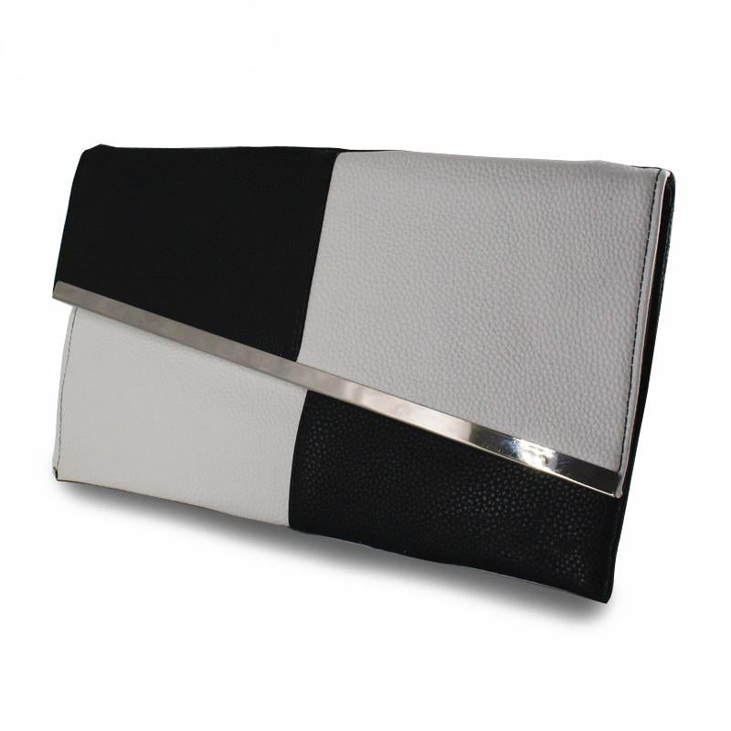 Sac bandoulière pochette femme géométrique Noir-ShopGET® 