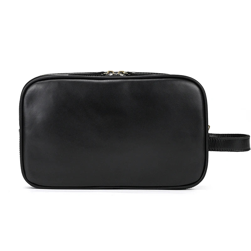 Trousse de toilette homme cuir noir à suspendre - ShopGET®