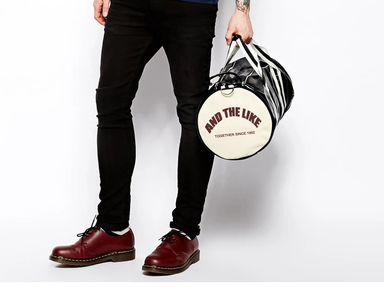 Sac polochon homme vintage Bordeau-Noir Jaune-Bordeau Noir-Rouge-Vert-Noir Blanc-Bleu-Noir-ShopGET® 