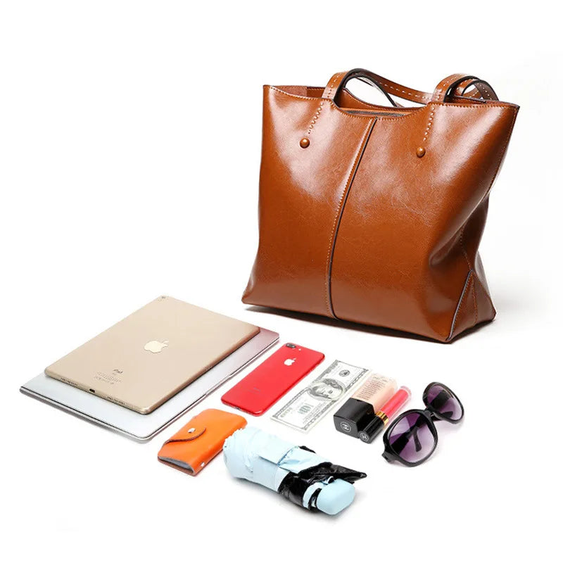 Sac cabas Zency souple Café-Marron-Noir-Gris-ShopGET® 