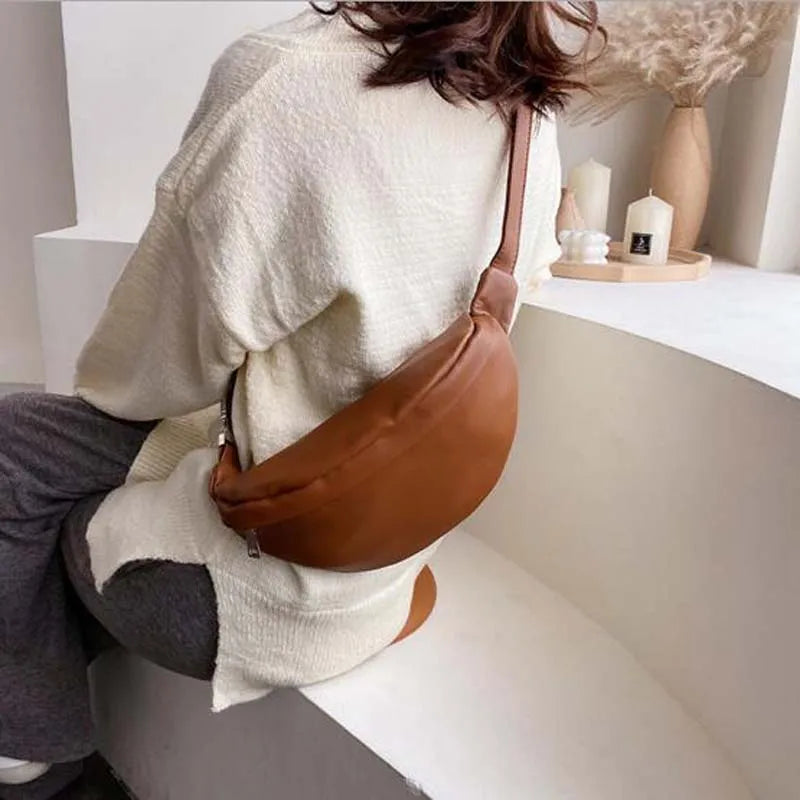 Sac banane en cuir femme