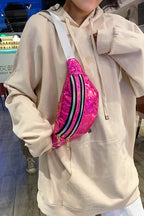 Sac banane argent pour femme - ShopGET®