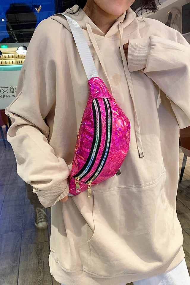 Sac banane argent pour femme - ShopGET®