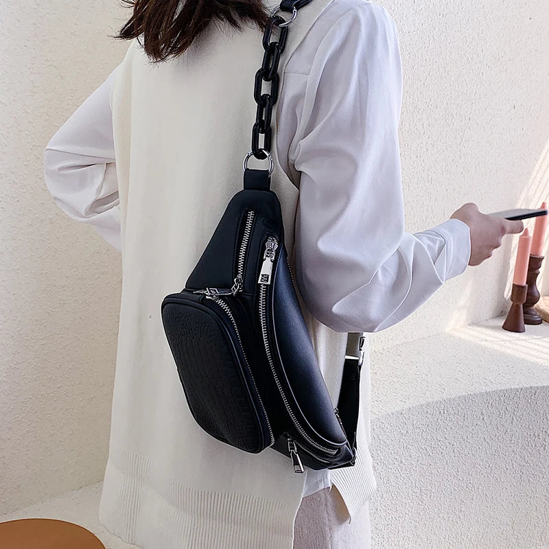 Sac banane en cuir femme