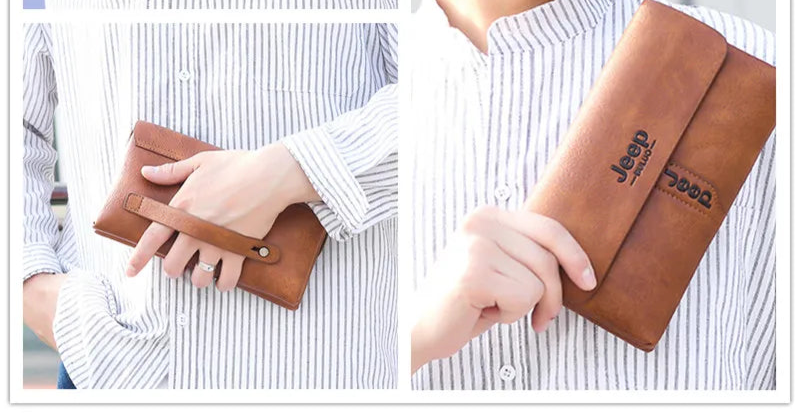 Pochette homme pas cher jeep Marron-Kaki-Noir-ShopGET® 