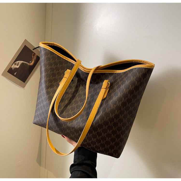 Grand sac cabas femme cuir Beige-Marron-Noir-Shopget 