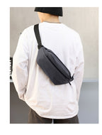 Sac banane noir pour homme