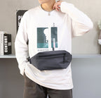 Sac banane noir pour homme