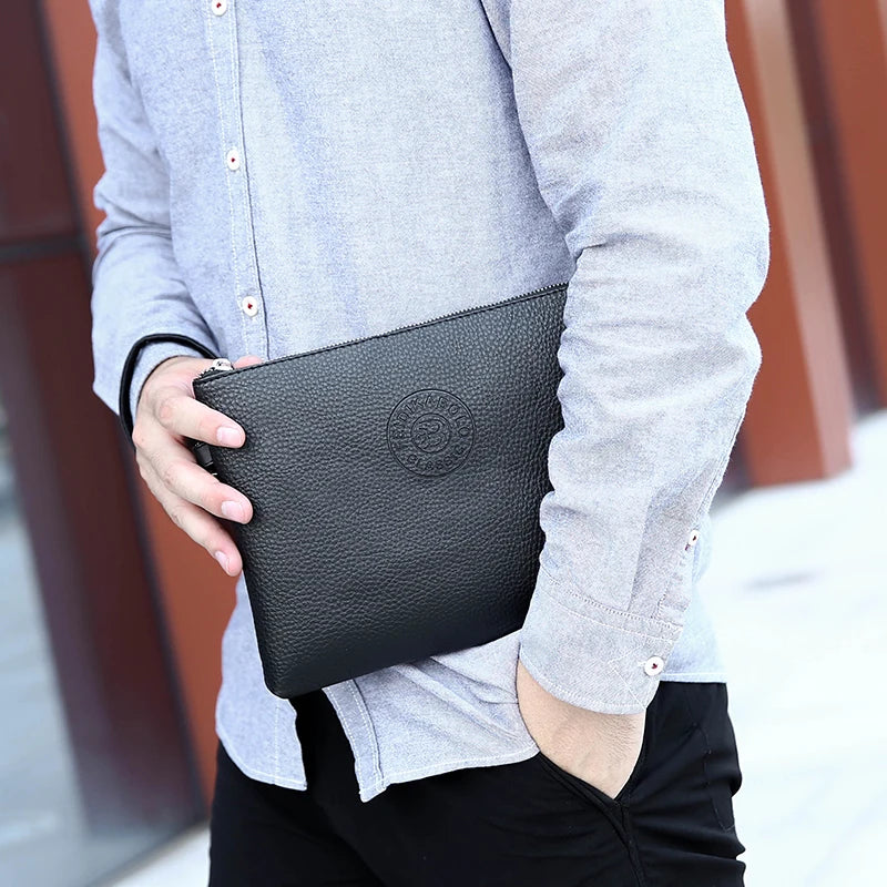 Pochette homme édition spéciale Noir / 25cm x 18cm x 2cm-Marron / 25cm x 18cm x 2cm-ShopGET® 