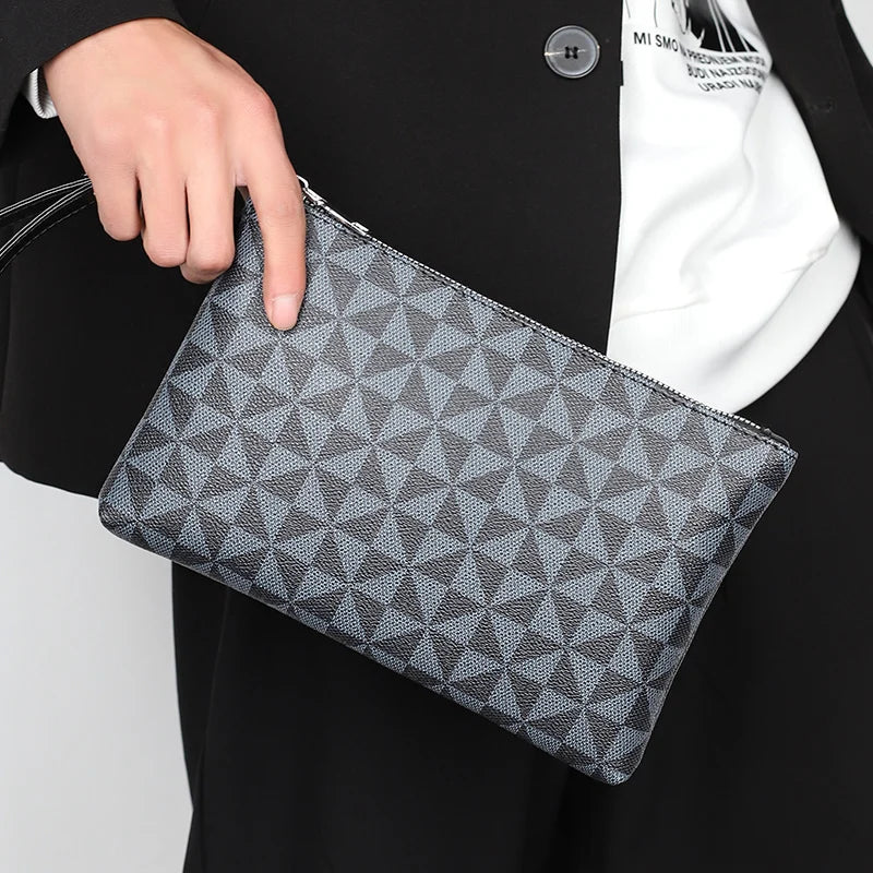 Pochette homme élite moderne Bleu / 24cm x 15cm x 2cm-Bleu / 28cm x 19cm x 2cm-Marron / 24cm x 15cm x 2cm-Marron / 28cm x 19cm x 2cm-ShopGET® 