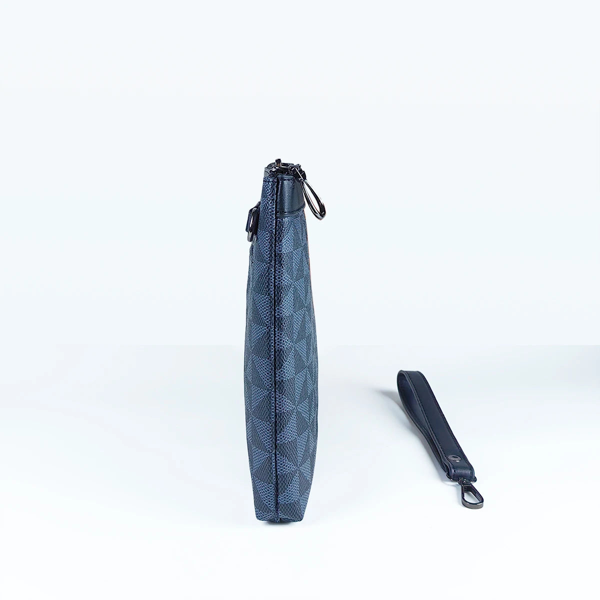 Pochette homme en plaid de couleur bleu Bleu-ShopGET® 