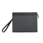 Pochette homme tendance en plaid Noir-ShopGET® 