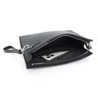 Pochette homme tendance en plaid Noir-ShopGET® 