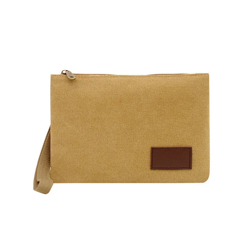 Pochette homme tissu canvas Noir-Bleu-Bleu ciel-ShopGET® 