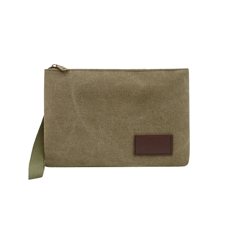 Pochette homme tissu canvas Noir-Bleu-Bleu ciel-ShopGET® 