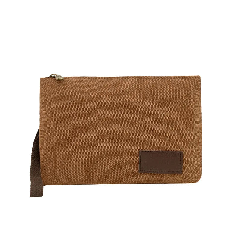 Pochette homme tissu canvas Noir-Bleu-Bleu ciel-ShopGET® 