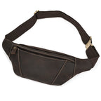 Sac banane en cuir solide pour homme