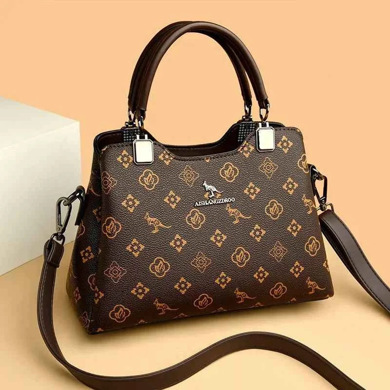 Sac cabas femme cuir Marron Kaki-Marron-Diamond Marron-Diamond Kaki-ShopGET® 