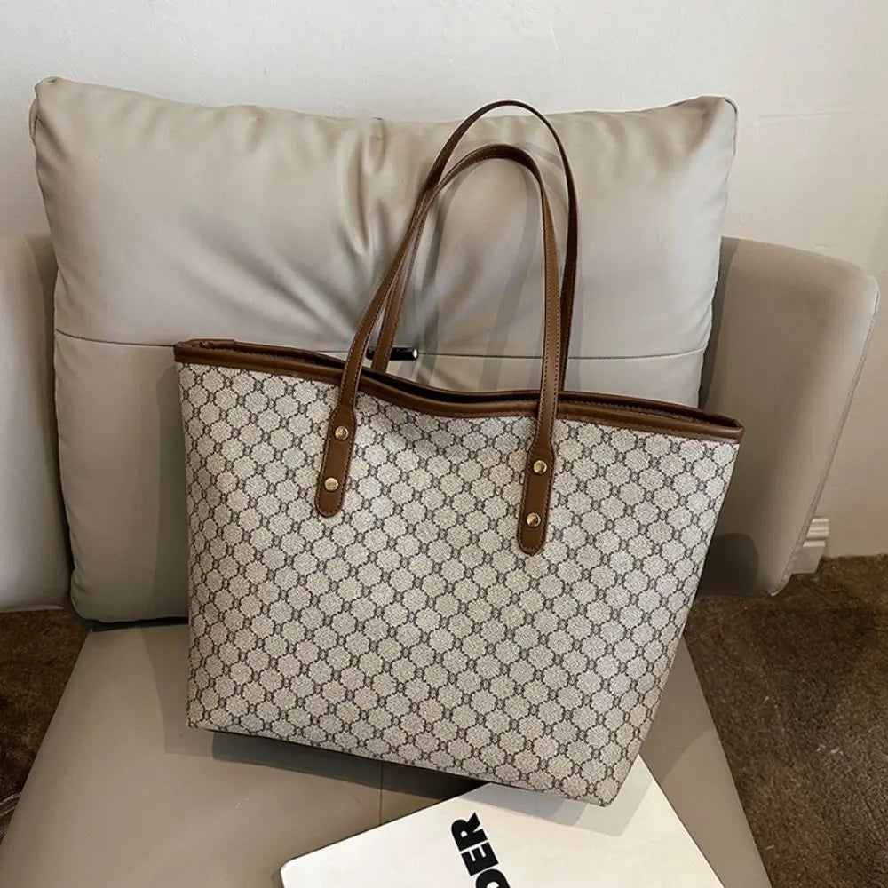 Sac cabas femme de très haute qualité Beige-kaki-Marron-ShopGET® 