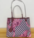 Cabas sac avec dessin de cheval Gris-Vert-Noir A-Rouge-Noir B-ShopGET® 