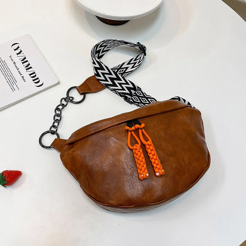 Sac banane en cuir pour épaule et ceinture