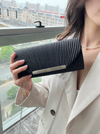 Pochette femme soirée originale Blanc-Noir-Champagne-Argent-ShopGET® 