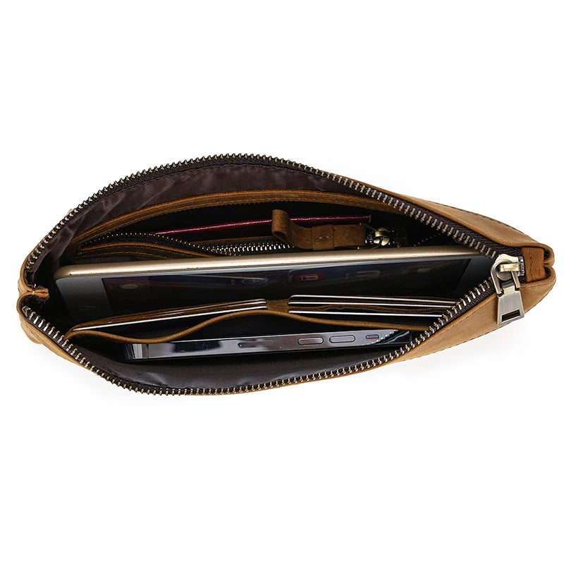 Pochette homme luxe original Marron A-Marron B-ShopGET® 