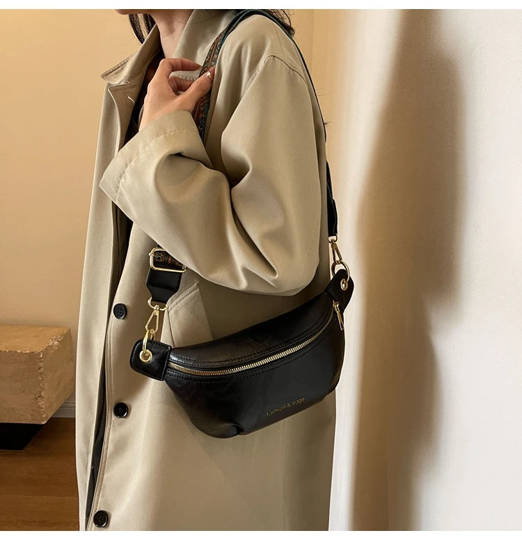 Sac banane en cuir artificiel femme
