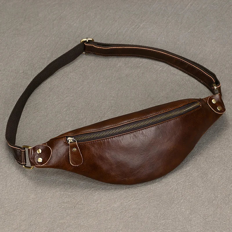 Sac banane en cuir pour homme chic