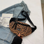 Sac banane léopard à bandoulière solide