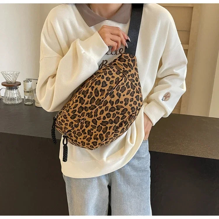 Grand sac banane léopard