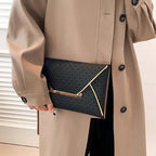 Pochette femme de luxe pas cher en cuir Noir / 28.5 x 10 x 17.5cm-Blanc / 28.5 x 10 x 17.5cm-off Blanc / 28.5 x 10 x 17.5cm-Marron / 28.5 x 10 x 17.5cm-ShopGET® 