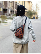 Sac banane léopard poitrine femme