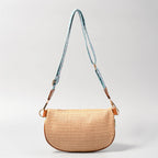 sac banane femme tendance de paille perlé