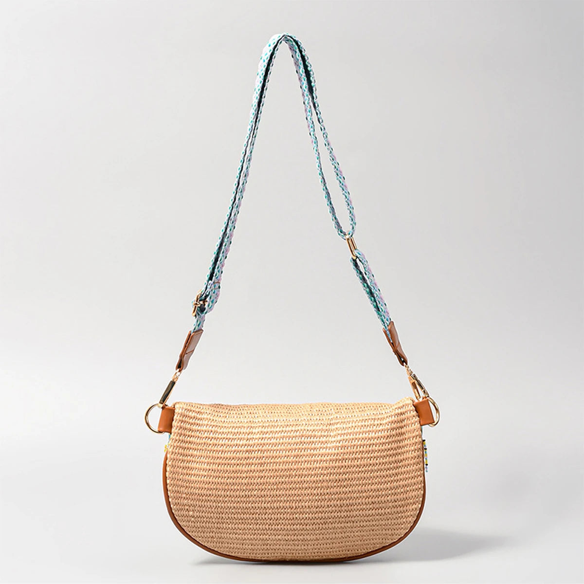 sac banane femme tendance de paille perlé