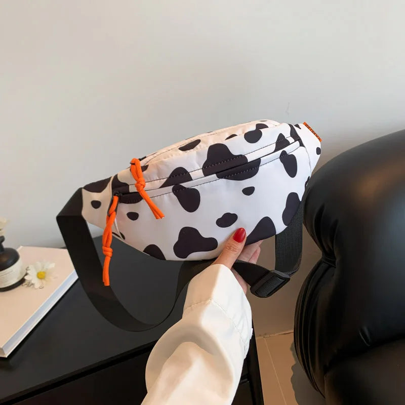 Sac banane léopard blanc et noir