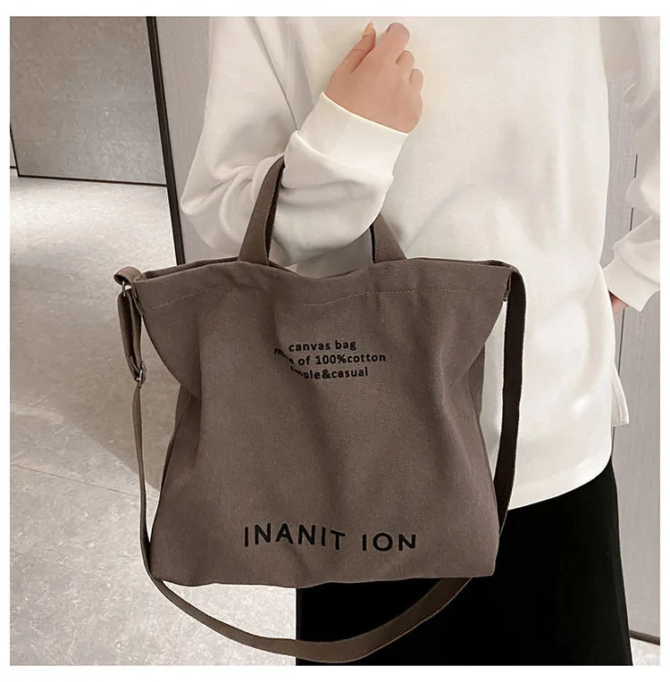 Sac de courses Japonaise Canvas Marron-kaki-Vert-Noir-Gris-ShopGET® 