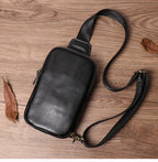 Petit sac banane  cuir peau de vache homme - ShopGET®